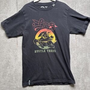 LRG Lifted Research Group‎ T Shirt Mens M Black Shirt Hustle Trees